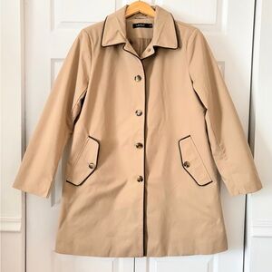 Ralph Lauren Tan Trench Coat with Brown Trim
